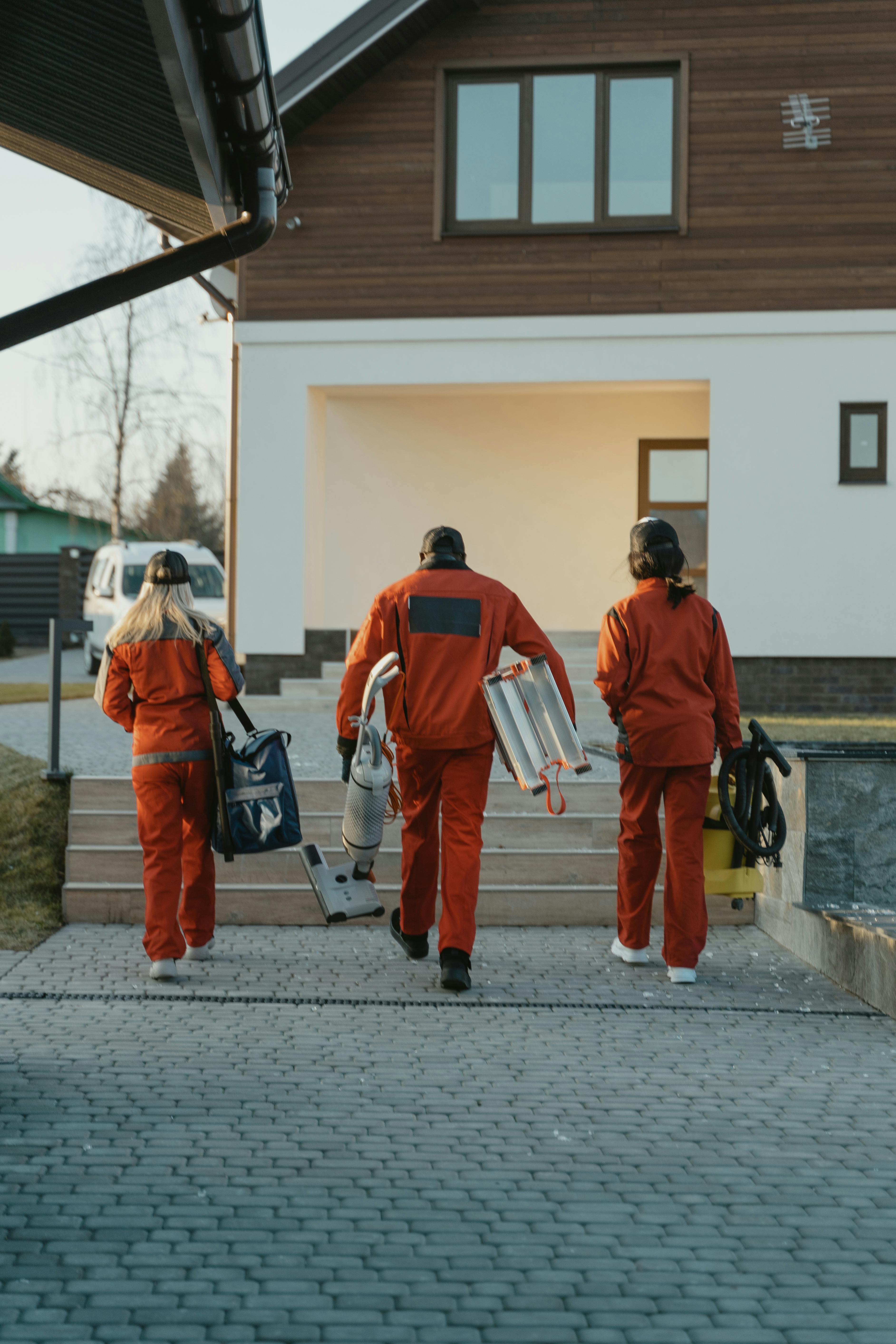 Professional cleaning team